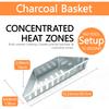 2PCS BBQ Stainless Steel Charcoal Basket for Weber Char-Basket Charcoal Holders Compatible with Weber 22 inch Charcoal Container