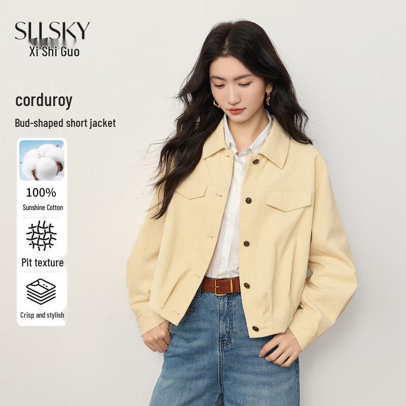 

Women s Petite Corduroy Lapel Cropped Jacket 2XL