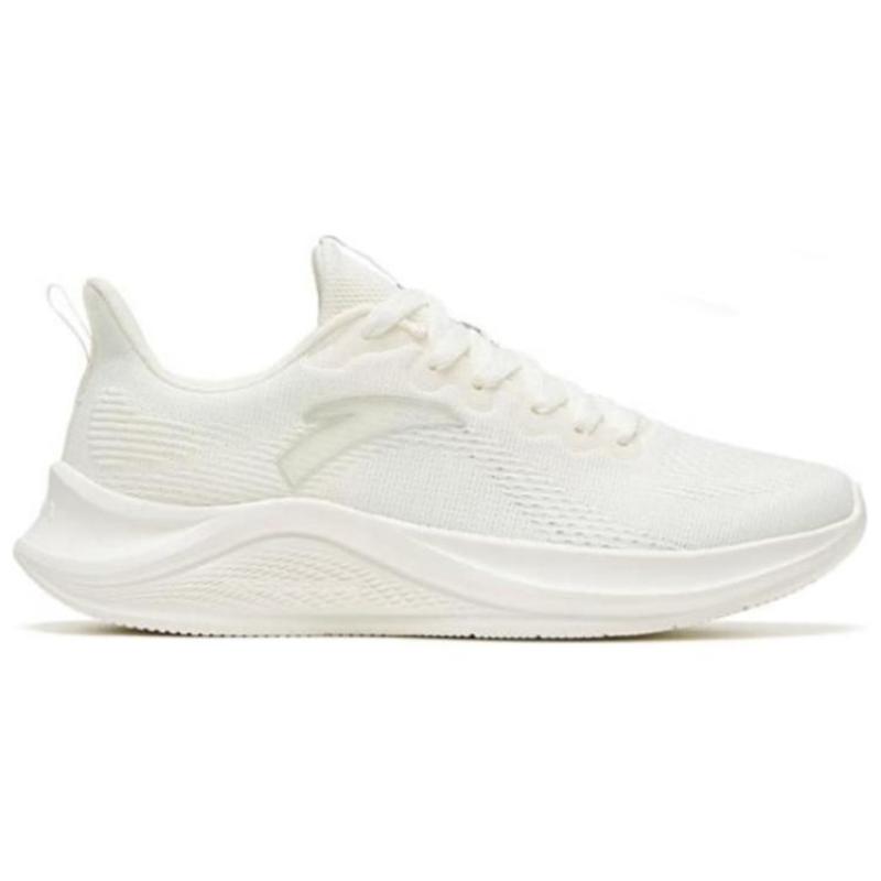 Anta Flyknit Shock Absorbers Slip Resistant Abrasion Resistant Low top Running Shoes Men's White Sneakers 912315582-2