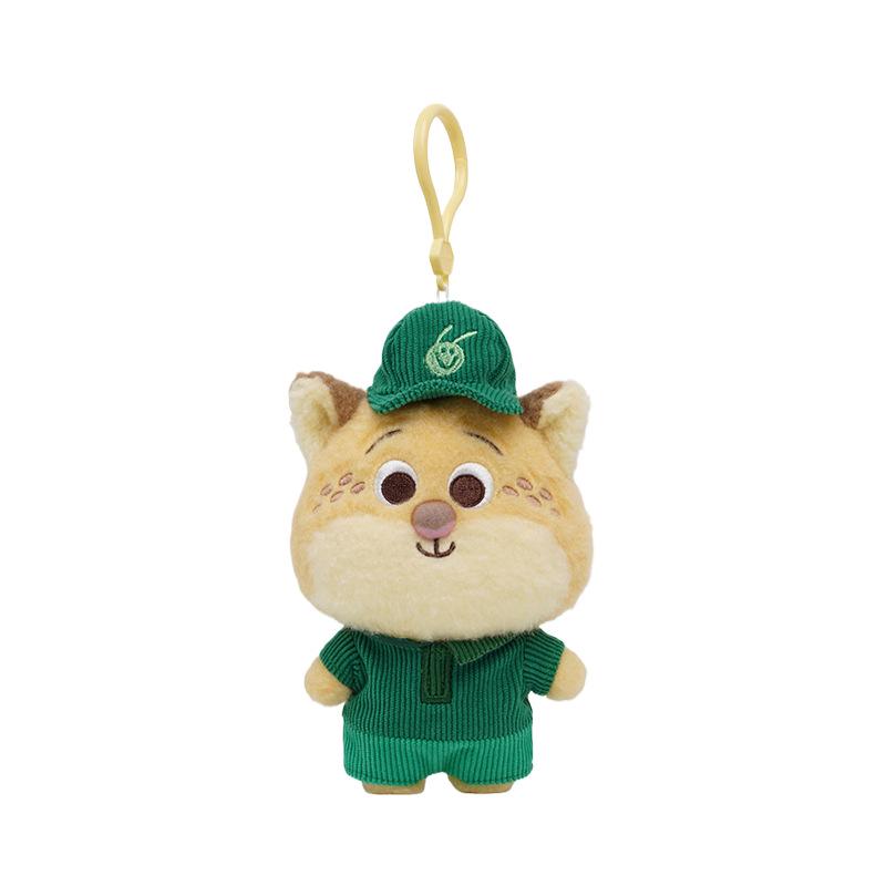 Authentic Zootopia 2 Judy & Nick Plush Keychain with Officer Clawhauser Ornament