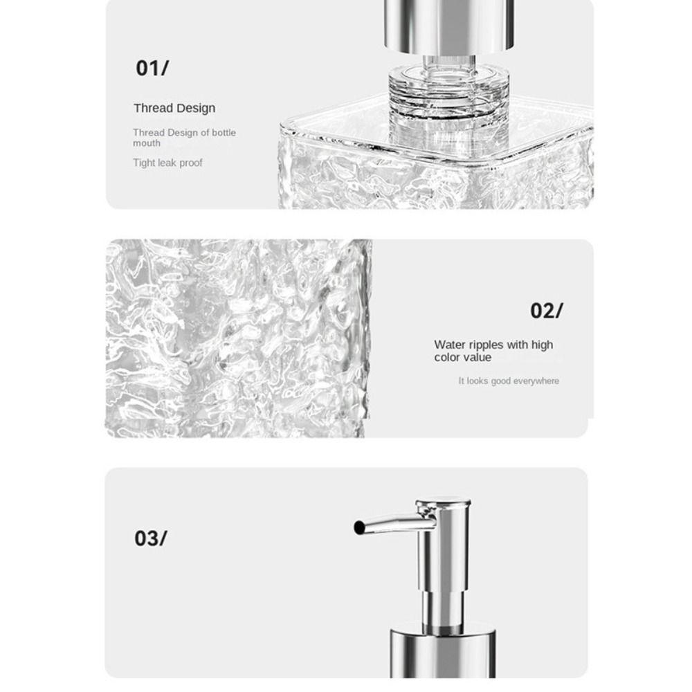 Waterproof Clear Soap Dispenser Refillable Liquid  Soap Bottle Soap Lotion Container  Empty Bottle