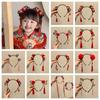 Blume Chinesisches Neujahr Kopfschmuck Zopf Haar Hanfu Haarstäbe Kinder Perücke Stirnband Kinder