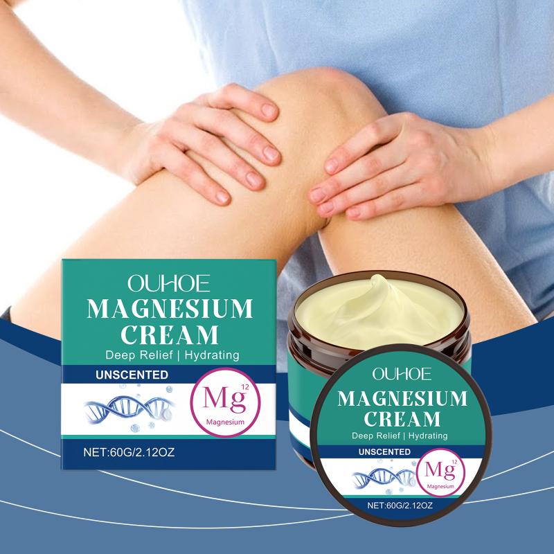 Muscle Tension Relief Magnesium Cream Long Lasting Moisturizer for Body Relaxation Recovery Routine and Massages