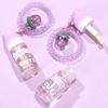 Julystar Cute Strawberry Keychain Lip Oil Moisturizing Clear Glossy Lip Plumper Fruit Flavor Lip Care Lip Gloss with Phone Cord Hair Tie Bag Pendant