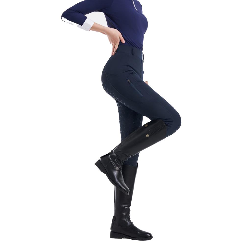 High Waist Full Seat Silicone Riding Pants: Slimming, Moisture-Wicking, Quick-Drying, High Elastic Fabric for Training and Competition.