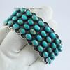 Natural Arizona Turquoise Cuff Bracelet, Cluster Cuff Bangle, 925 Sterling Silver Cuff, Boho Statement Bracelet, Engagement Bracelet