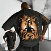 Charizard Printed Cotton T-shirt 2026 Men's and Women's Summer New Hip Hop Trendy Casual Loose Y2K Parent Child Top