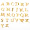 CARLIDANA Stainless Steel Gold Plated Capital Letters with Two Loops Waterproof Initial DIY Jewlery Making Charm Pendant