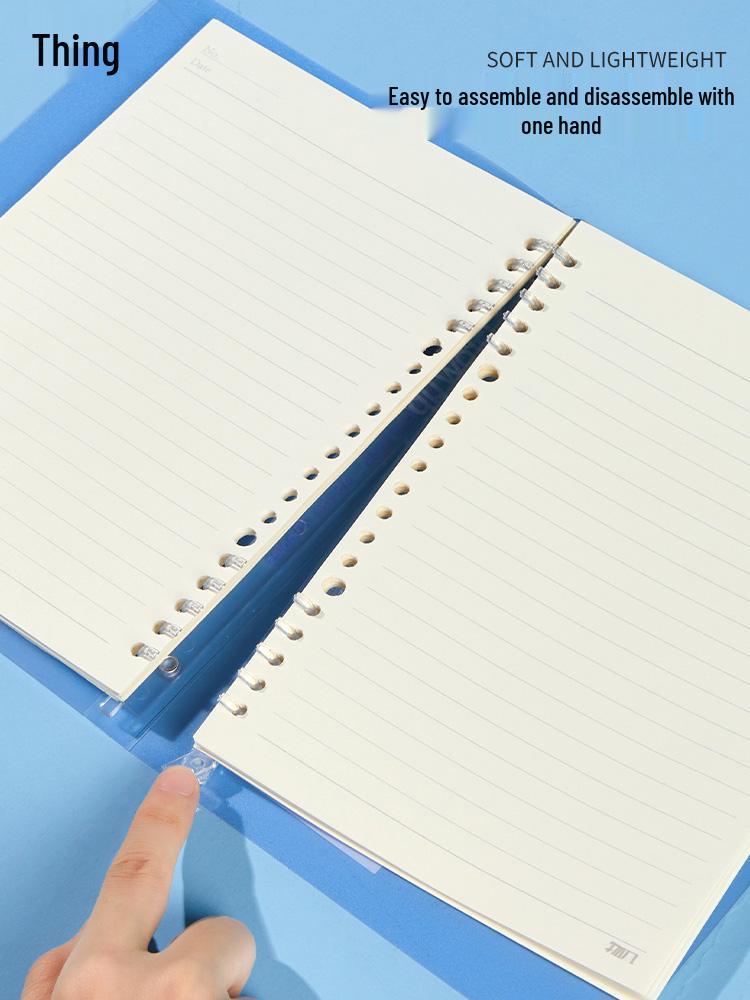 Comfortable Colorful Loose-Leaf Binder: B5/A4/A5, Detachable & Replaceable Pages, Ideal for College Students Studying for Exams
