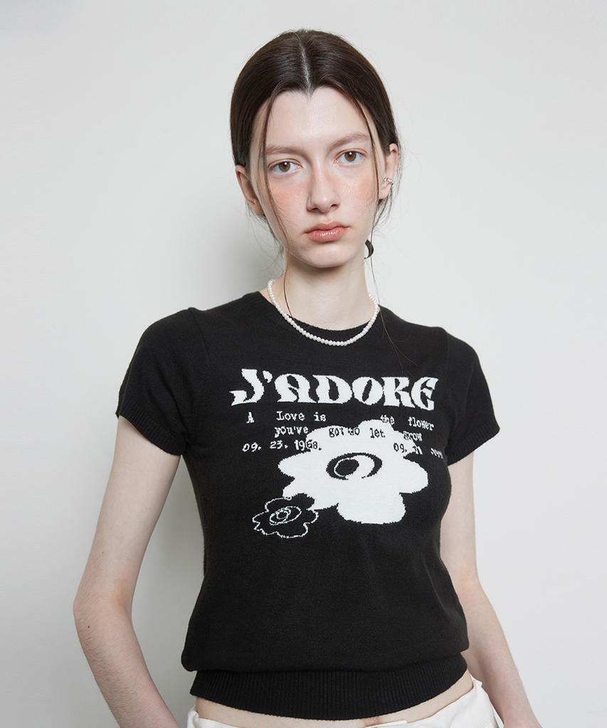 LARTIGENT L3 Jadore Flower Knit(Black)