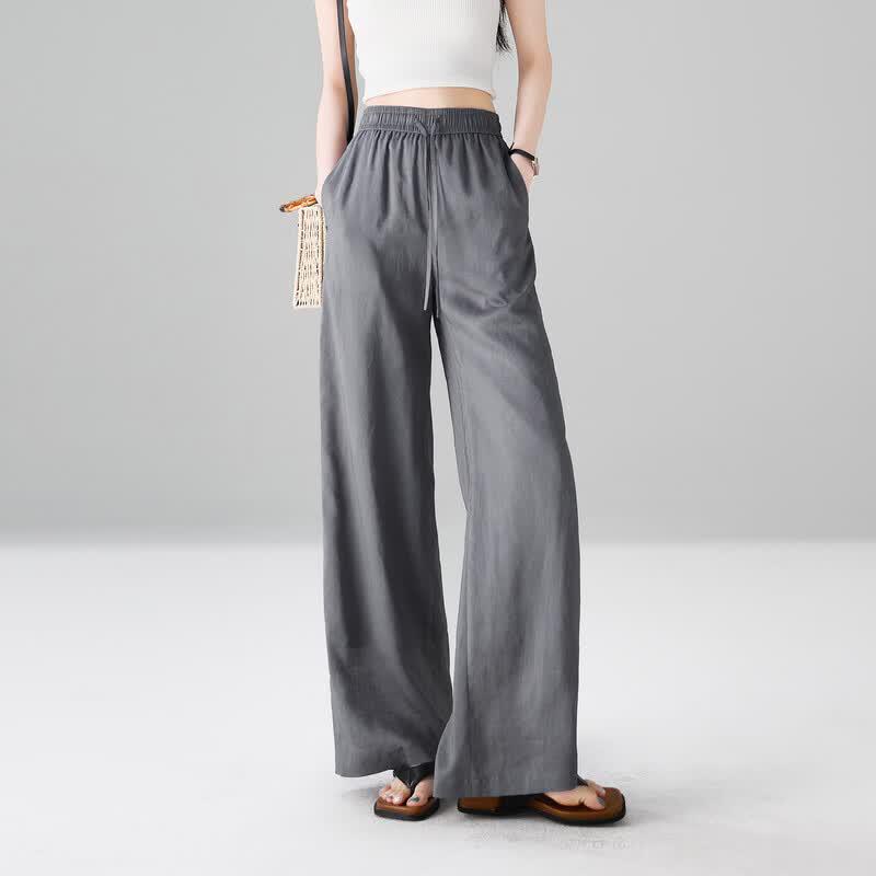 SOFSIL Women s 2026 Summer Lightweight Wide-Leg Casual Pants 28/L