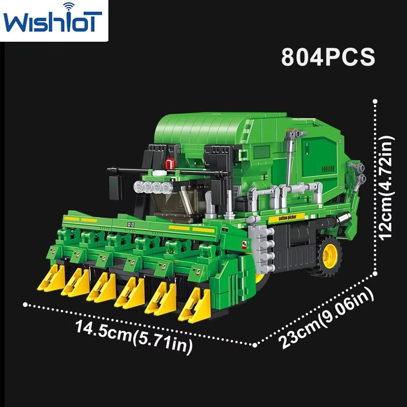 Farmer Series Truck MOC Building Blocks Tractor/Cultivator/Harvester Vehicle Boys Assembly Cars Model Bricks Toys Holiday Gifts