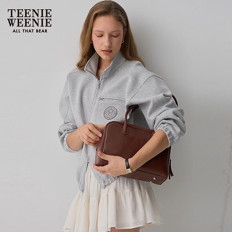 Teenie Weenie Women's Collegiate Bear Stand-Collar Sweatshirt