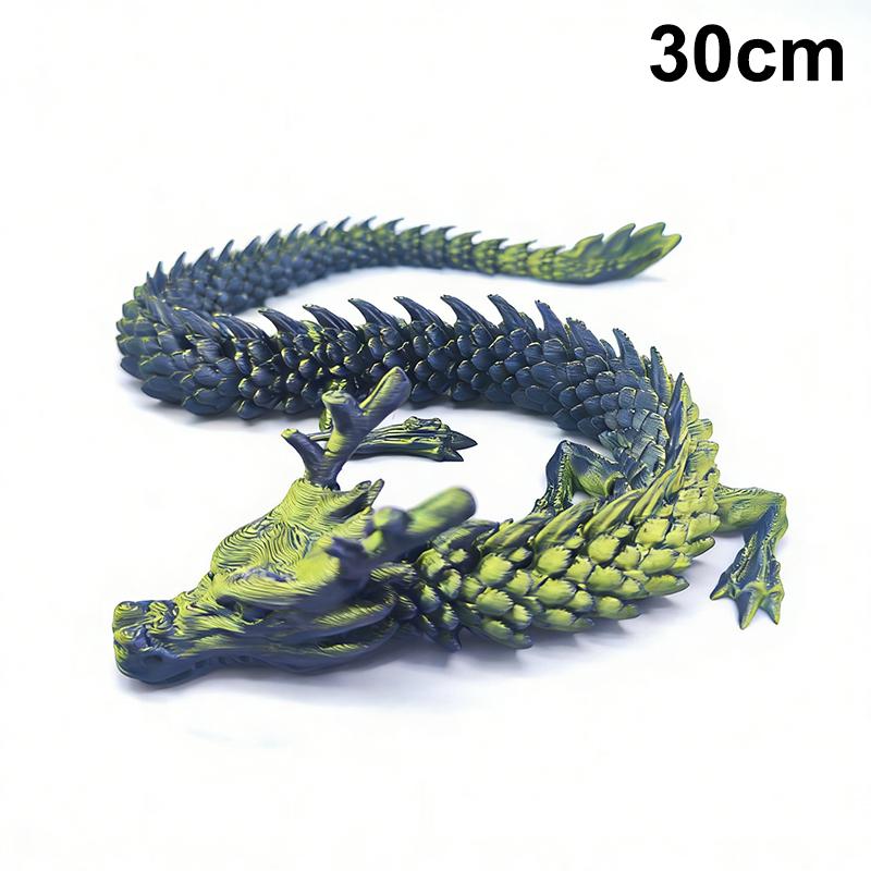 3D Printed Conjoined Dragon Ornaments, Movable Cartoon, Creative Dragon Plants, Rockery, Fish Tank Landscaping