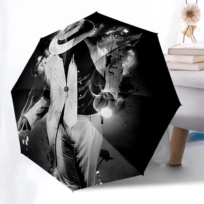 1pc Michael Joseph Jackson Dance Movement Automatic Folding Umbrella, Portable Collapsible Design, Casual Outdoor Accessory L1127015