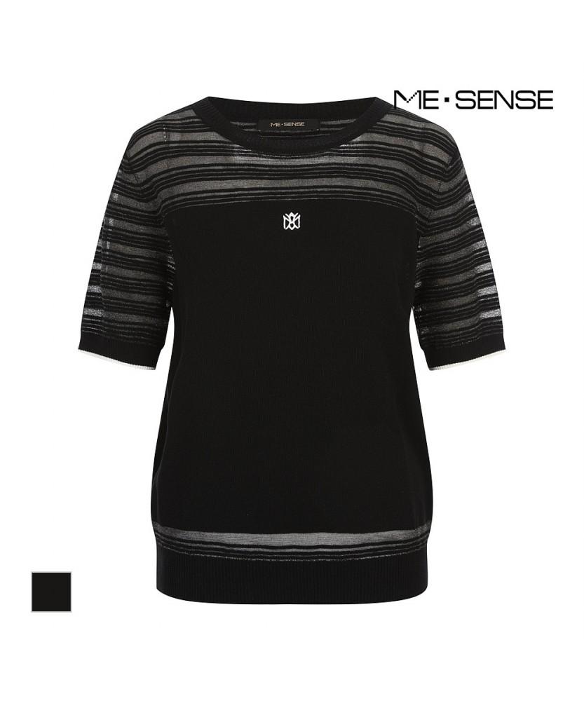 MESENSE Striped Color Block Short Sleeve Knit_Mb46Knmd15Z
