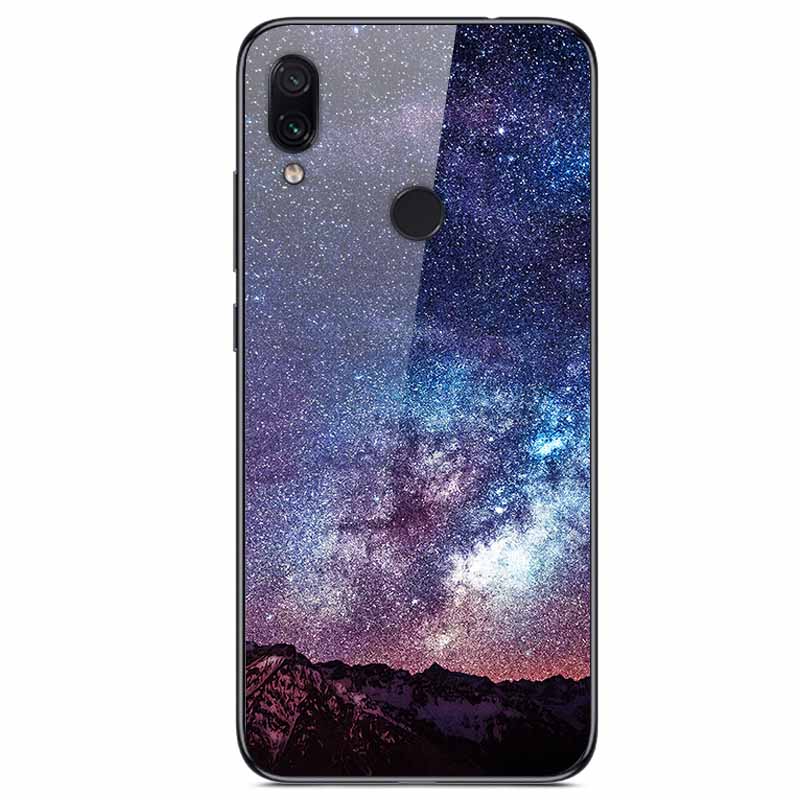 For Redmi Note 7 Cases Note7 Pro Tempered Glass Hard Back Cover For Xiaomi Redmi 7 Pro Phone Case Protective Funda Bumper Note 7