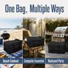 Dustproof Grill Carrying Bag Waterproof Bag Large Capacity Foldable  Outdoor Barbecue