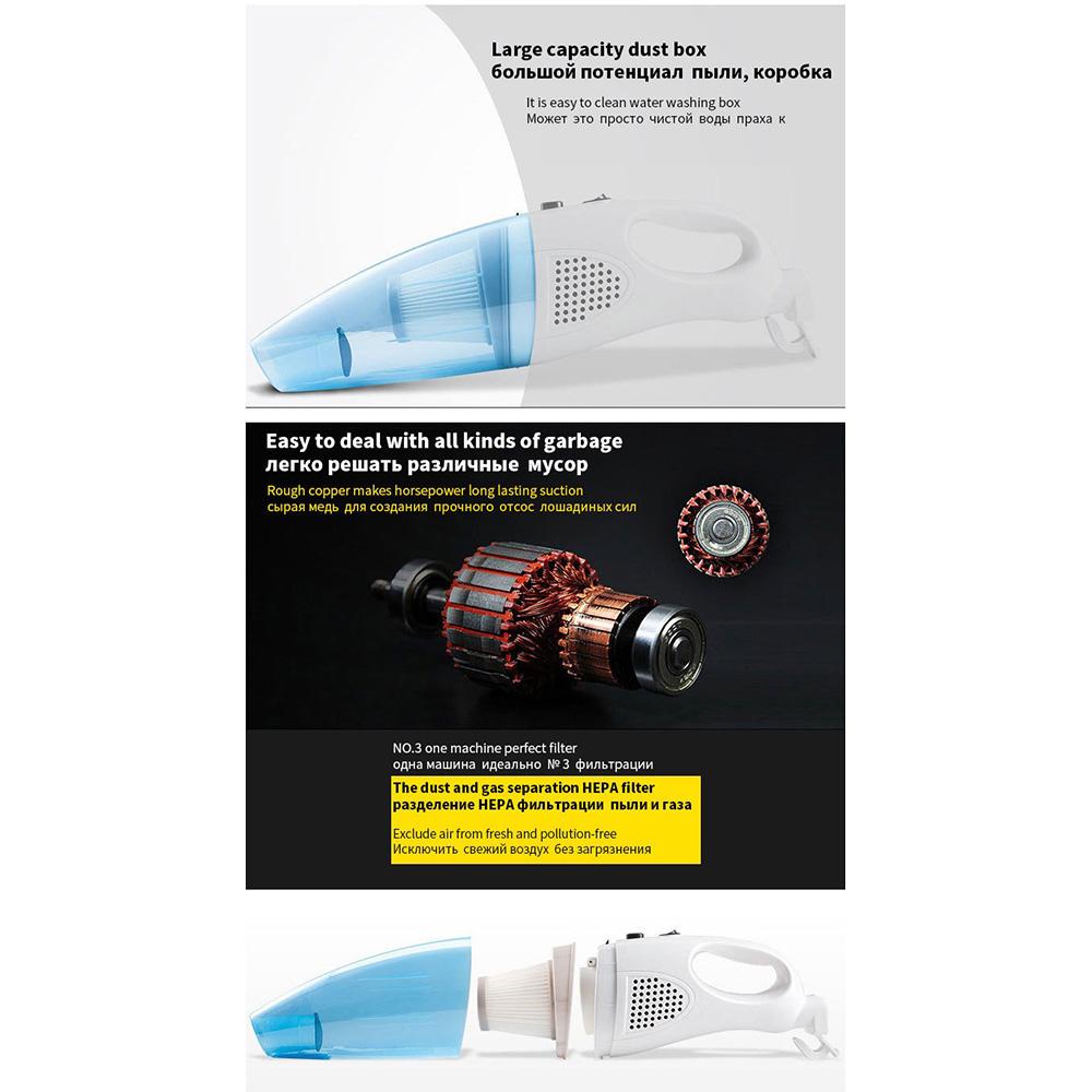 Handheld Vacuum Cleaner Labor-Saving Ultra Long Line Household Mite Removal Strong  Dry And Wet Dual-Use Vacuum Cleaner Electric