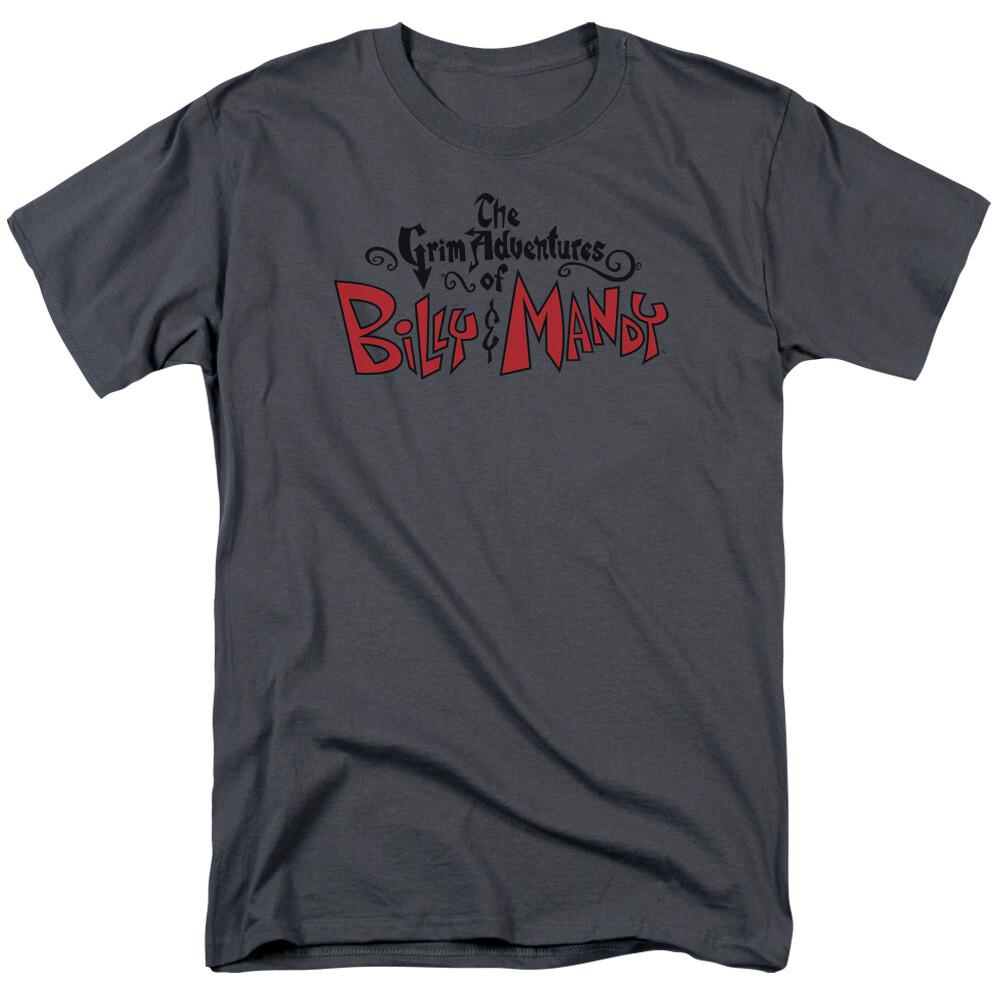 Grim Adventures of Billy Mandy Grim Logo T Shirt Mens Licensed Toons Charcoal XXXL