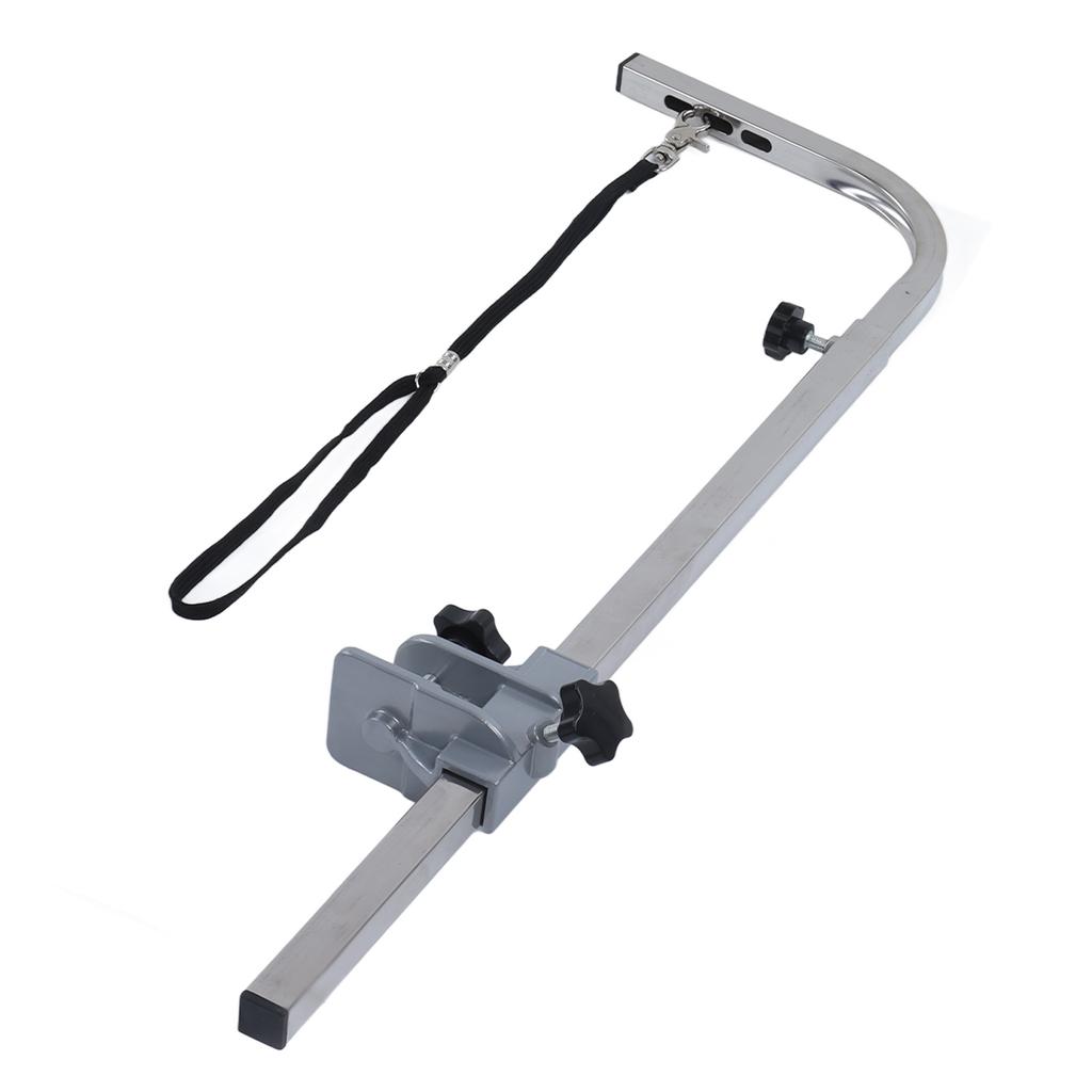 Pet Grooming Arm Multipurpose L Shaped Foldable Stainless Steel Bracket Dog Grooming Table Arms for
