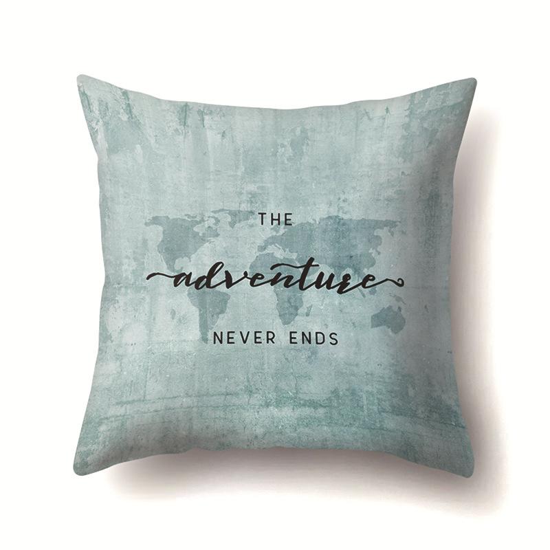 Modern Painted Simple Household Car Polyester Pillow Case Car Decoration Home Printed Waist Pillow Case