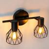 Swivelling Vintage Ceiling Light Black Retro Ceiling Light E27 Spotlight Ceiling Spotlight for Living Room Bedroom Kitchen