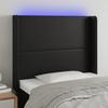 VidaXL LED Headboard Bedroom Furniture Single Bed Accessory Headboard Interior Black 3123852