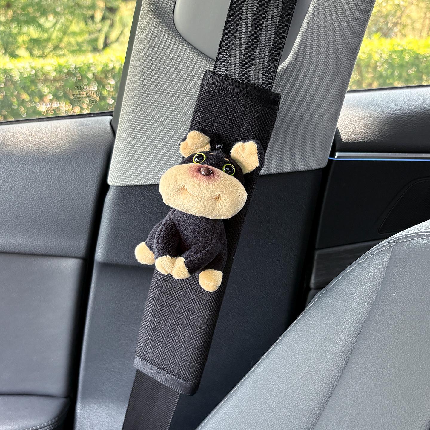 

Cute Bee Dog Car Seat Belt Shoulder Pad - Universal Car Interior Decoration for All Seasons