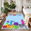 Anti‑Slip Crystal Velvet Floor Rug, Numberblocks Design Carpet for Indoor Living Bedroom Home Decoration