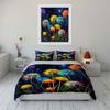 "Colorful Dandelion Starry Night Decor" Bedding Set with 1 Duvet Cover 2 Pillowcases Single Double King Queen, Gift