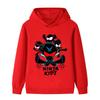 Long Sleeve Kids Hooded Pullover with Cool Cartoon Ninja Team Design, Soft Casual Sweatshirt, Suitable for Kids Daily Wear and Family Gatherings.