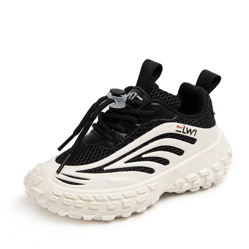 

JIMITU Children Sneakers Breathable Mesh Kids Girls And Boys Casual Shoes Rubber Sole Summer Autumn Toddlers Tennis 3-6y 26(insole16.5cm) чорний