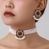 Exaggerated Statement Necklace For Women Bohemian Multicolor Stone Necklaces Big Discount Fashion Jewelry Clearance Sale
