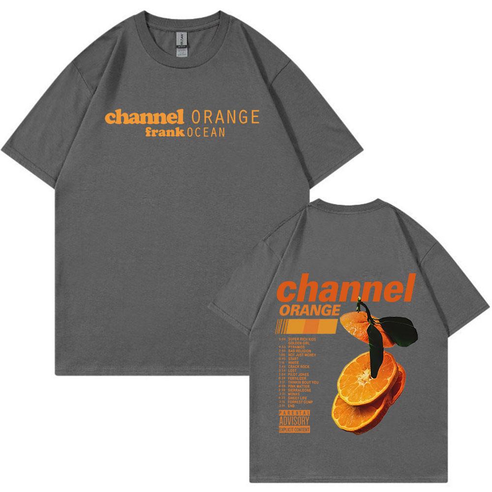 Frank Channel Orange Graphic T Shirt Blond Album Fashion Hip Hop RB Tshirts Unisexs Women Cotton Oversized Short Sleeve T Shirts