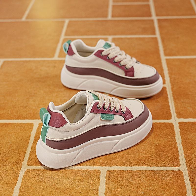 

2025 autumn white shoes new Korean version ins female students platform heightening sports board shoes casual shoes XQ-W15 35