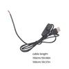 2 Pin Bare Wire USB Power Cord 22AWG Tinned Tip with Switches 5V/1A Support Cable Power Line Plastic Texture for Repair
