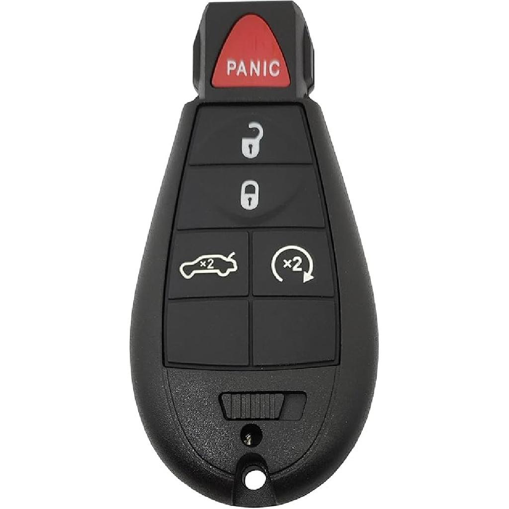 Replacement Key Fob Cover Case fit for 2008-2015 Dodge Ram 1500 2500 3500 Truck Chrysler Jeep Keyless Entry Remote Control Key Fob Shell