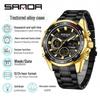 Sanda Men's Waterproof Dual Display Multi-Function Watch with Timer, Snooze, and Night Light.