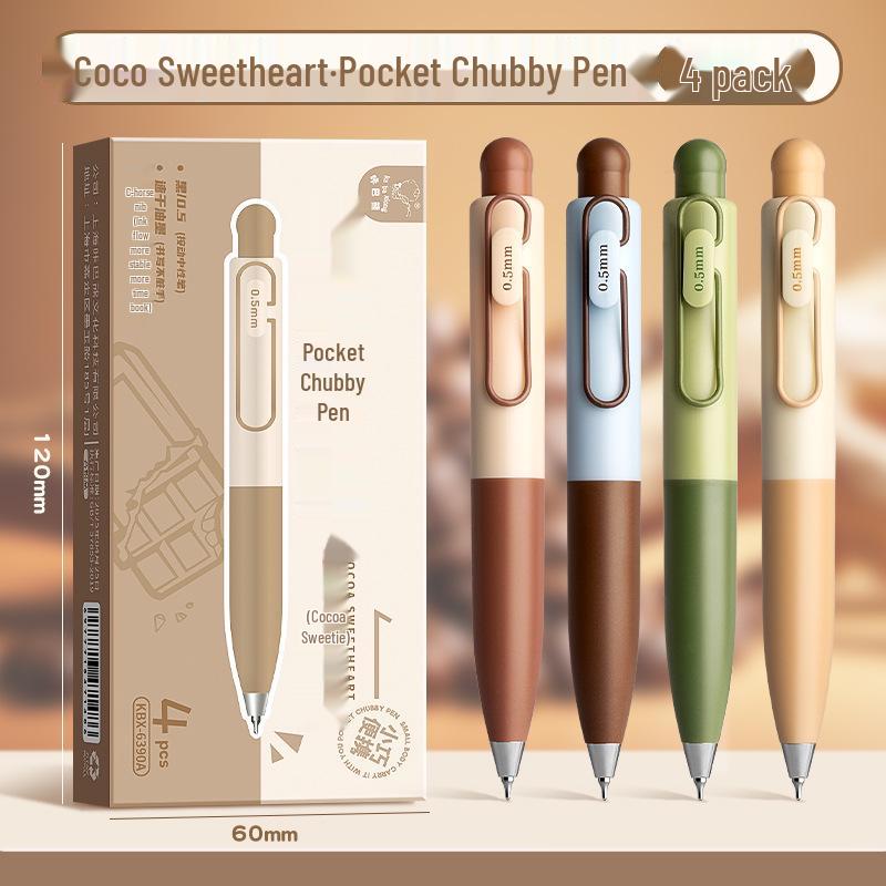

Kaba Bear Mini Chubby Quick-Dry Retractable Pocket Pen with CS Nib. 0.5mm