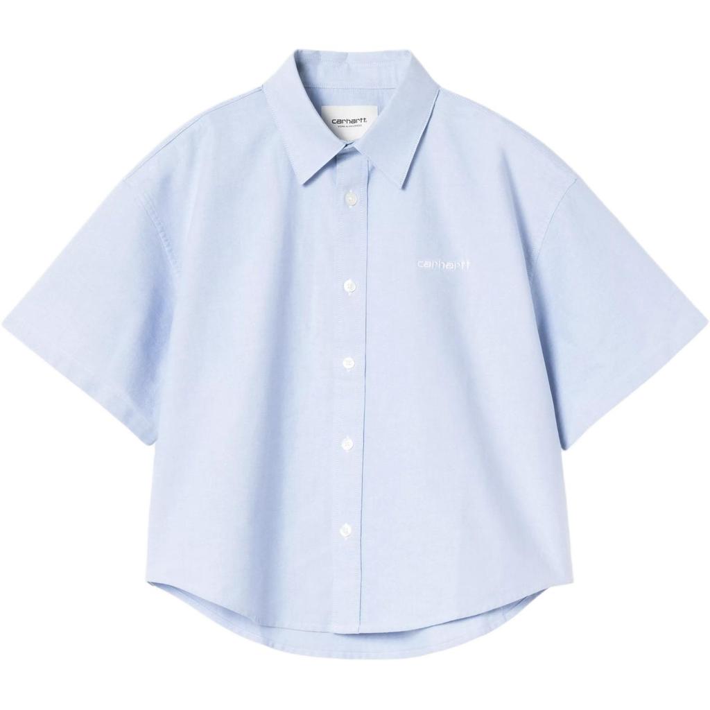 Carhartt WIP FW26 Womens S/S Kaia Shirt Loose Casual Short Sleeve Shirt With Embroidered Logo Women tops I036795-12T-XX