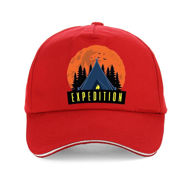 Модная уличная Унисекс Экспедиция Кемпинг принт Бейсболка регулируемая Унисекс Приключение Ночь Экспедиция Костер Кемпинг шляпа