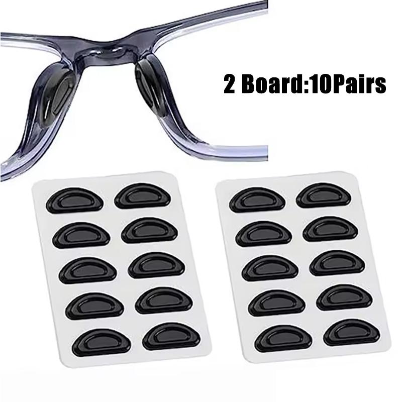 

10/20 Pairs Eyeglasses Anti Slip Nose Pads Soft Silicone Adhesive Glasses Nose Pads For Plastic Frame Glasses Sunglasses