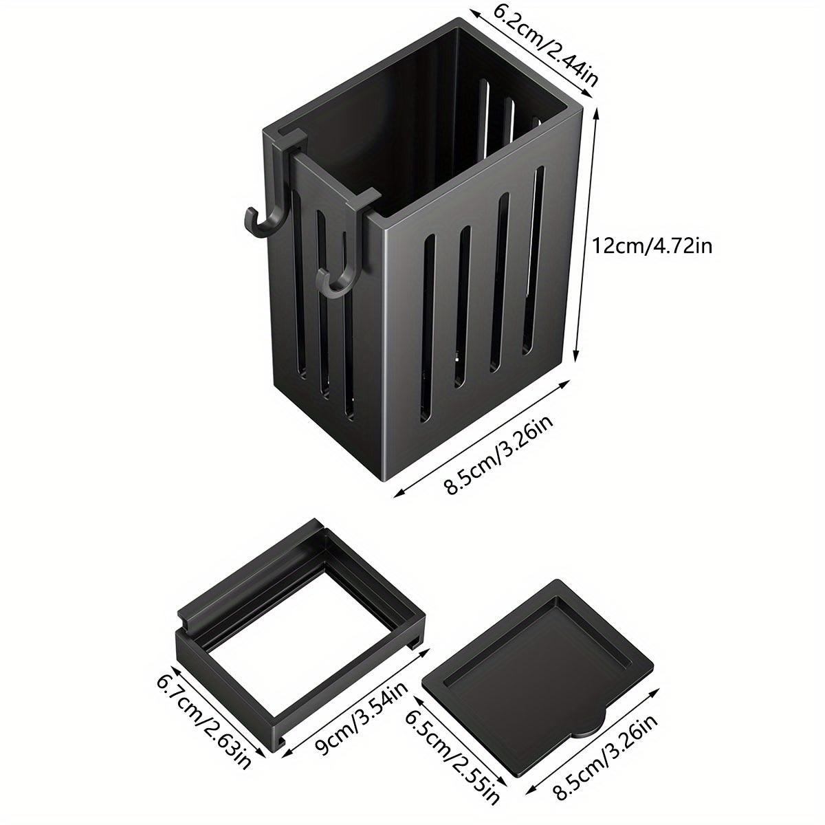 

Подставка для кухонной утвари, настенная, держатель для палочек для еды, отдельно стоящая коробка для хранения столовых приборов, аксессуары для хранения на кухне, новинка чёрный