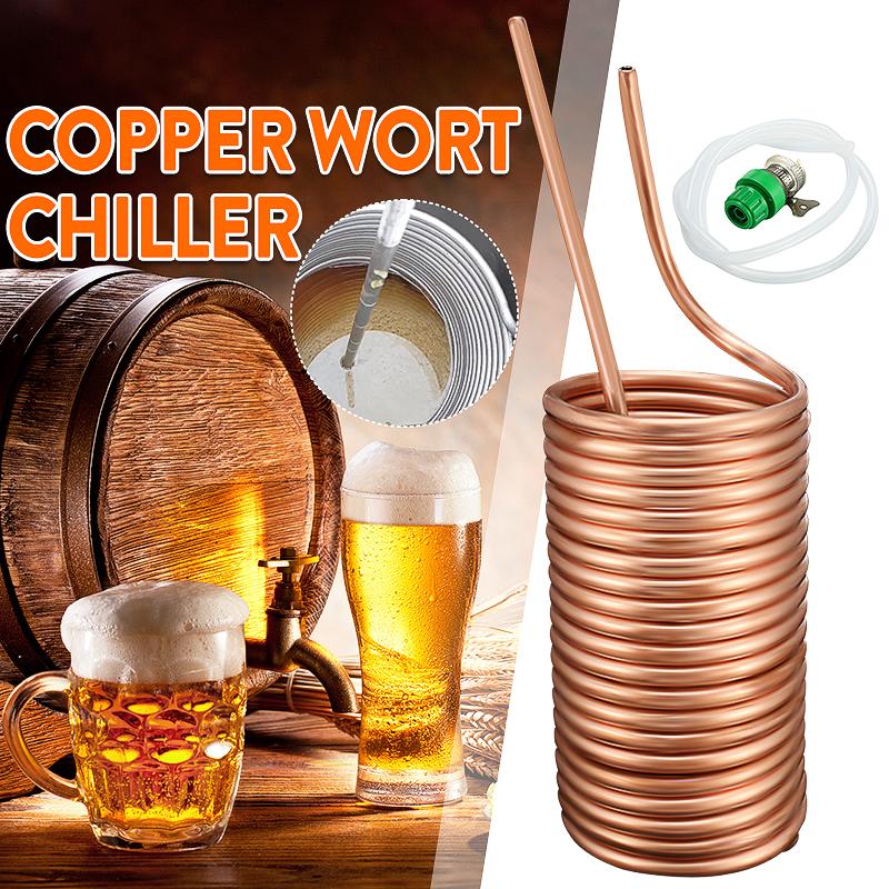Buy Copper Metal Coil Tube Immersion Wort Chiller Beer/Wine Cooler Home