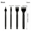 4Pcs/set 1/2/4/6 Prong DIY Leather Hole Punch Tool Leather Stitching Tools Diamon Chisel Leather Carving Punch Hole Tool