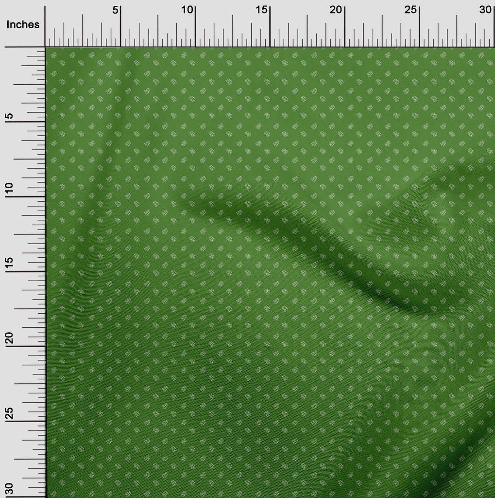 oneOone Cotton Flex Green Fabric Retro Sharpner Fabric For Sewing Printed Craft Fabric By The Yard 40 Inch