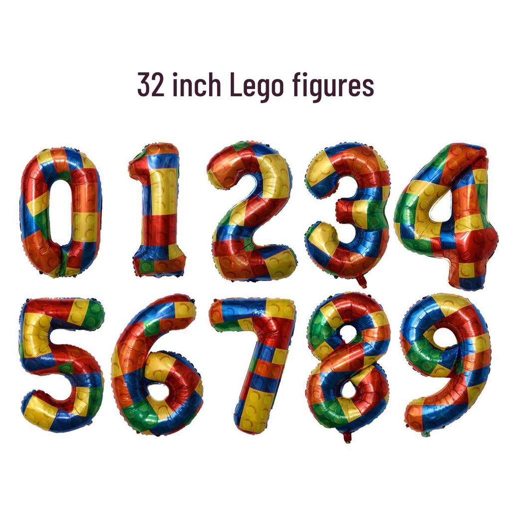 32-Inch Gradient Color Aluminum Foil Number Balloons - US Version