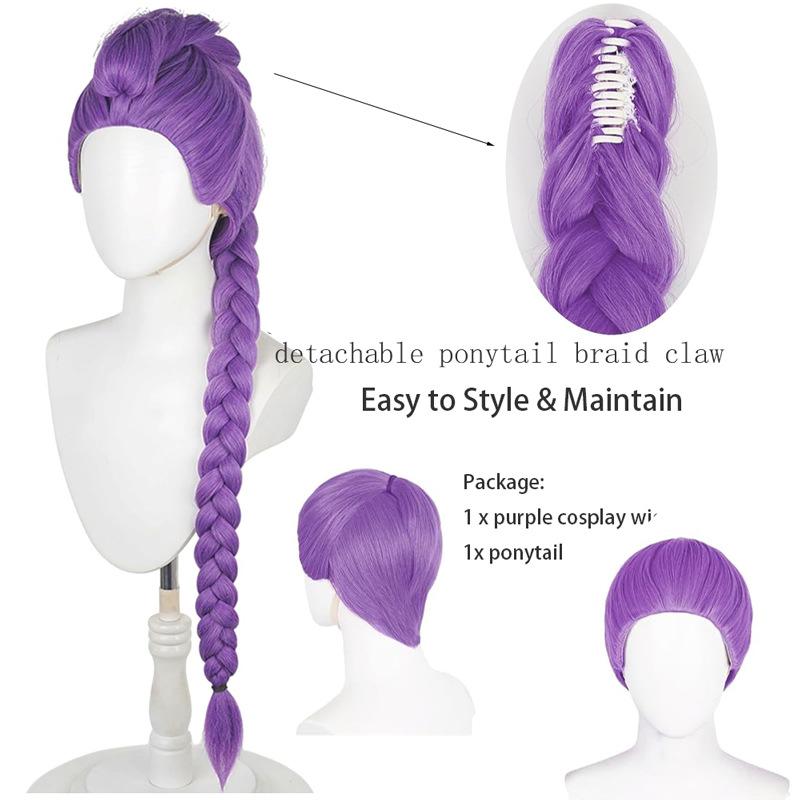 Kpop Huntrix Rumi Cosplay Wig Halloween Party Demon Accessory Hunters costumes props carnival fancy dress up