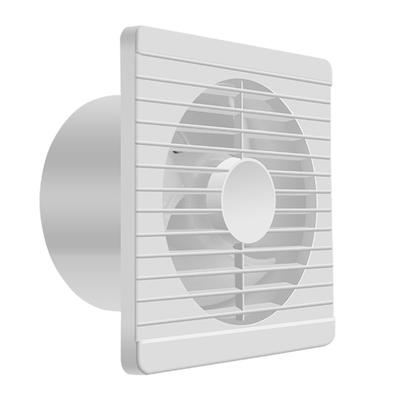 Small Humidity Sensing Ventilation Fan 4inch Quiet Bathroom Exhaust System Splashproof Reverse Flows Guard Wall Mount